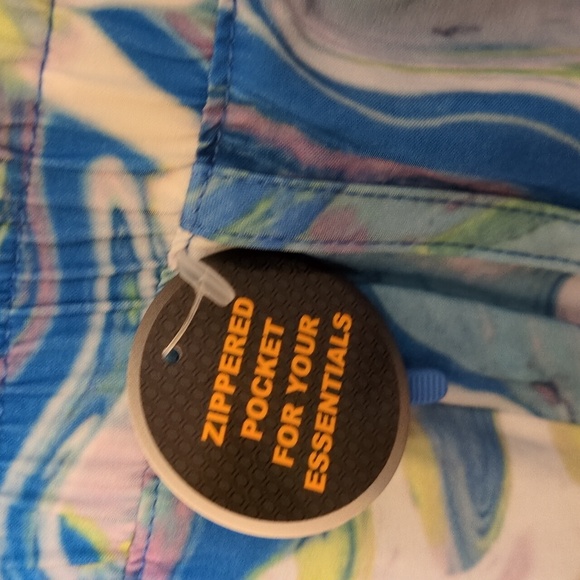 NWT XL Womens Running Short Marbled Swirl Athletic AVIA 16 18 Spandex Shorts 🩵 - Picture 5 of 16